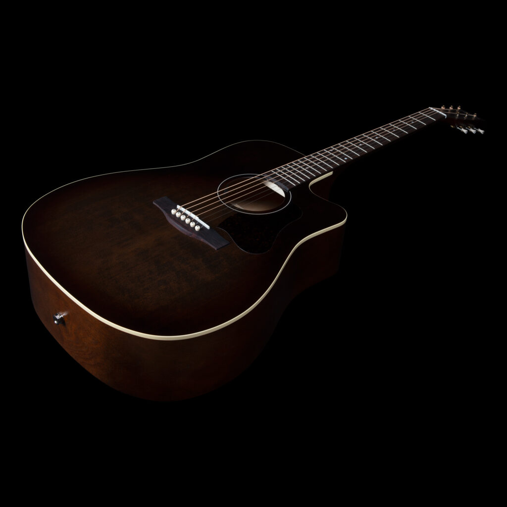 Art Et Lutherie Americana Cw Presys Ii Dreadnought Cedre Merisier Rw - Bourbon Burst - Electro acoustic guitar - Variation 2