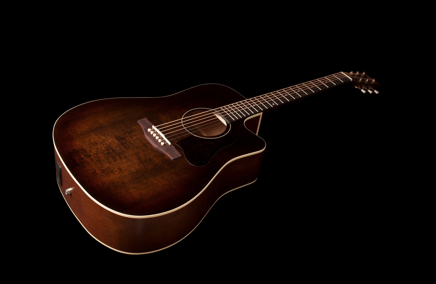 Art Et Lutherie Americana Dreadnought Cw Qit - Bourbon Burst - Electro acoustic guitar - Variation 2