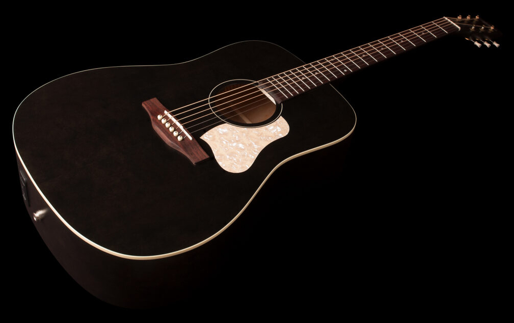 Art Et Lutherie Americana Presys Ii Dreadnought Cedre Merisier Rw - Faded Black - Electro acoustic guitar - Variation 2