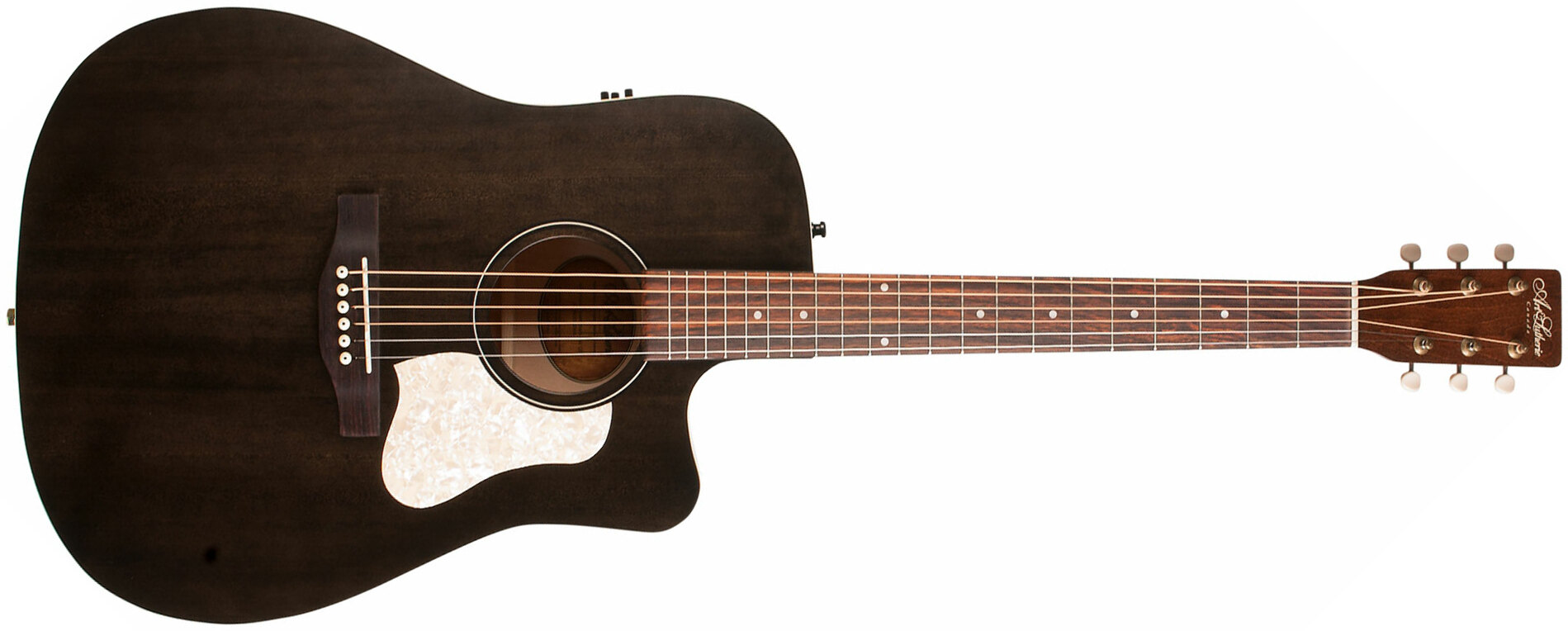 Art Et Lutherie Americana Cw Presys Ii Dreadnought Cedre Merisier Rw - Faded Black - Electro acoustic guitar - Main picture