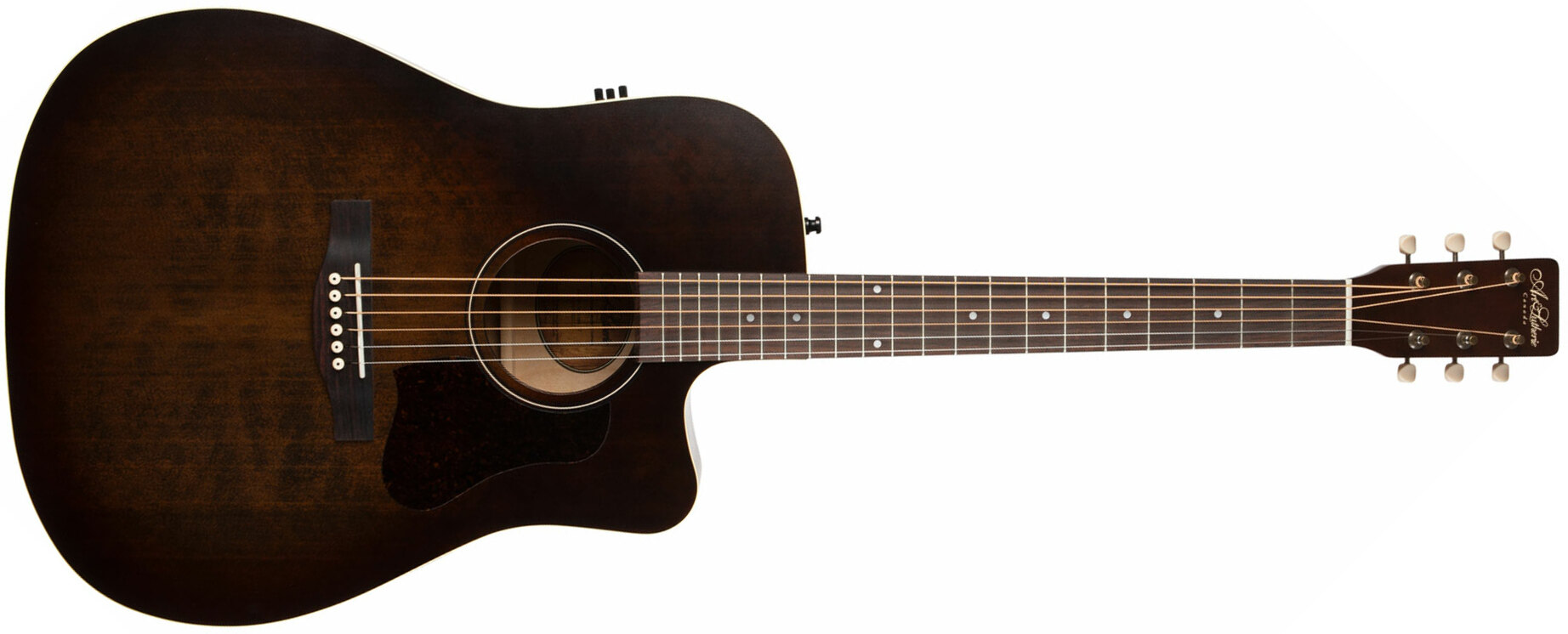 Art Et Lutherie Americana Cw Presys Ii Dreadnought Cedre Merisier Rw - Bourbon Burst - Electro acoustic guitar - Main picture