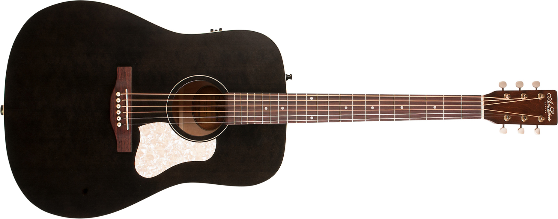 Art Et Lutherie Americana Presys Ii Dreadnought Cedre Merisier Rw - Faded Black - Electro acoustic guitar - Main picture
