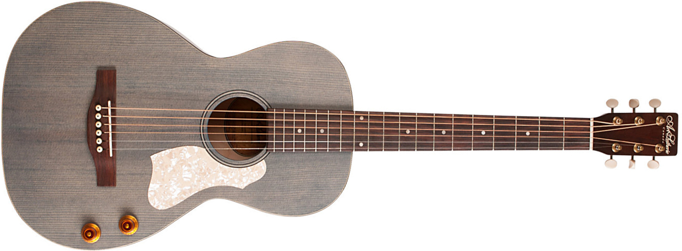 Art Et Lutherie Roadhouse Parlor Q-discrete Epicea Merisier - Denim Blue - Electro acoustic guitar - Main picture