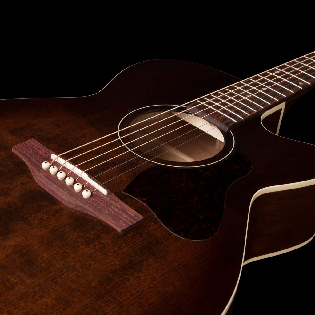 Art Et Lutherie Legacy Cw Presys Ii Concert Hall Cedre Merisier Rw - Bourbon Burst - Electro acoustic guitar - Variation 3