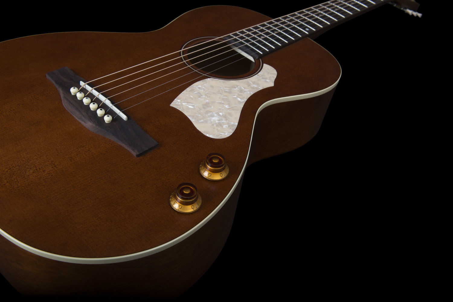 Art Et Lutherie Roadhouse Parlor Q-discrete Epicea Merisier - Havana Brown - Electro acoustic guitar - Variation 2