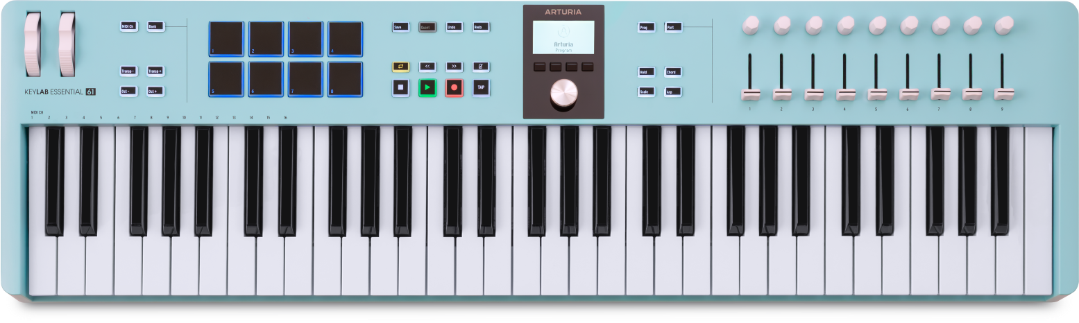 Arturia Keylab Essential 3 61 Touches Aquamarine - Controller-Keyboard - Main picture