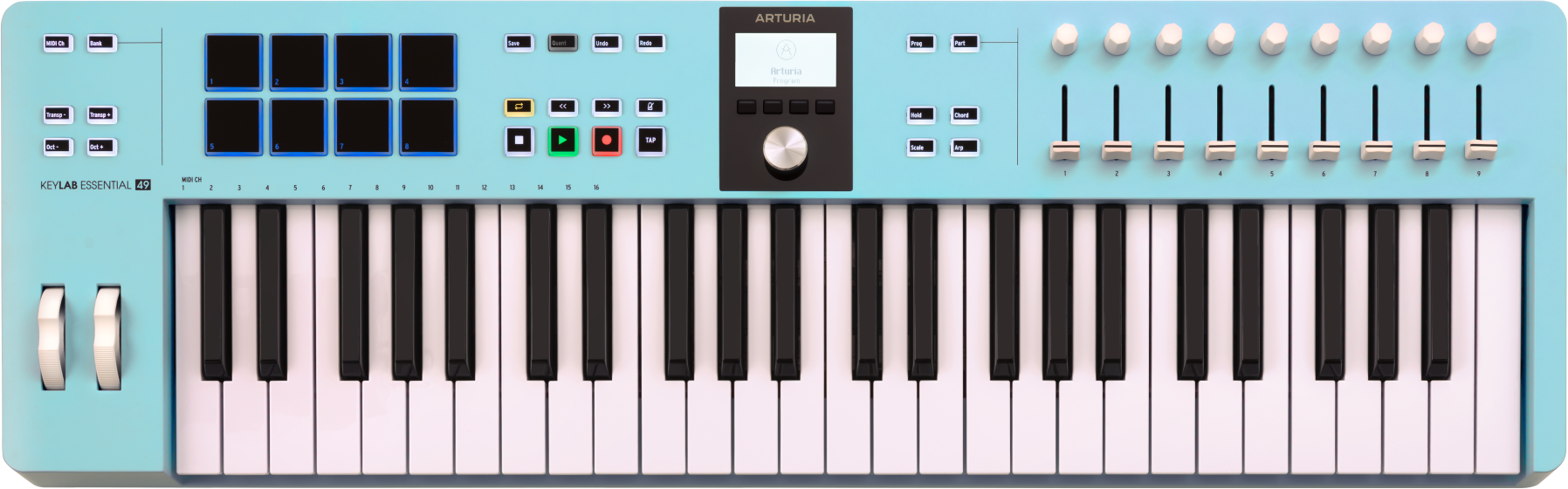 Arturia Keylab Essential3 49 Touches Aquamarine - Controller-Keyboard - Main picture