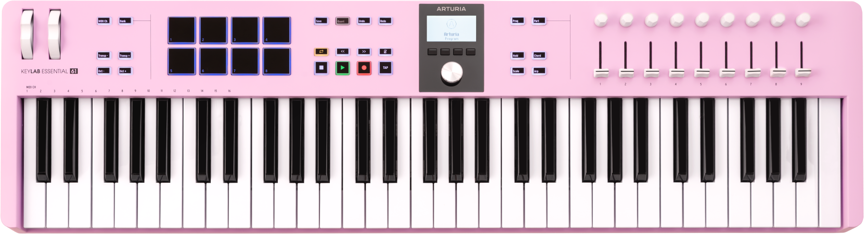 Arturia Keylab Essential 3 61 Touches Rose Quartz - Controller-Keyboard - Main picture