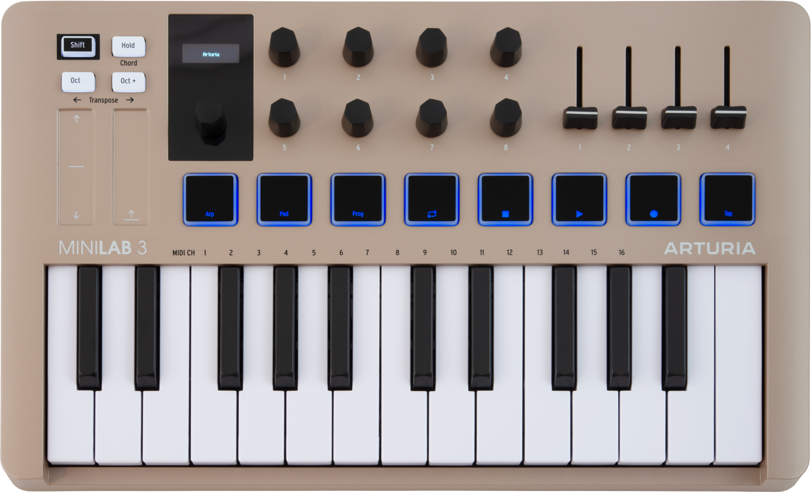 Arturia Minilab 3 Edition Champagne - Controller-Keyboard - Main picture