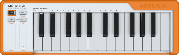 Controller-keyboard Arturia Microlab Orange