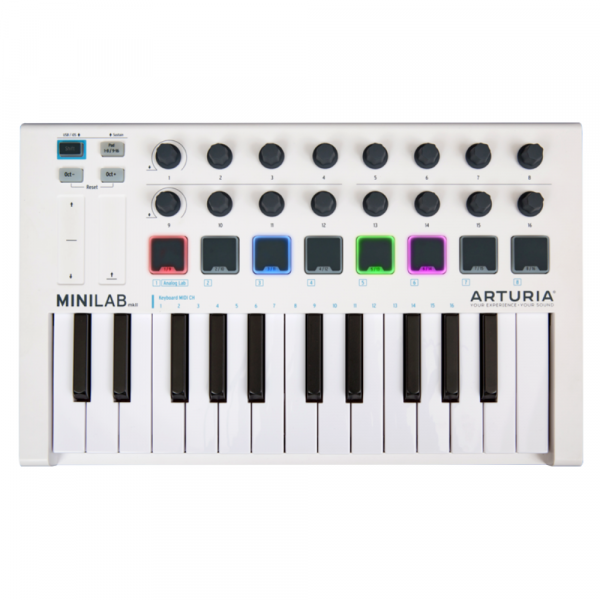 Controller-keyboard Arturia Minilab MkII - blanc