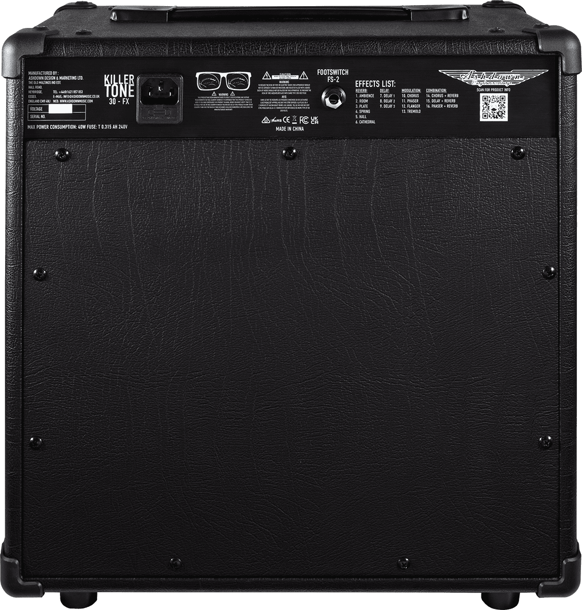 Ashdown Kt-30fx Killer Tone Combo 30w 1x10 - Electric guitar combo amp - Variation 2