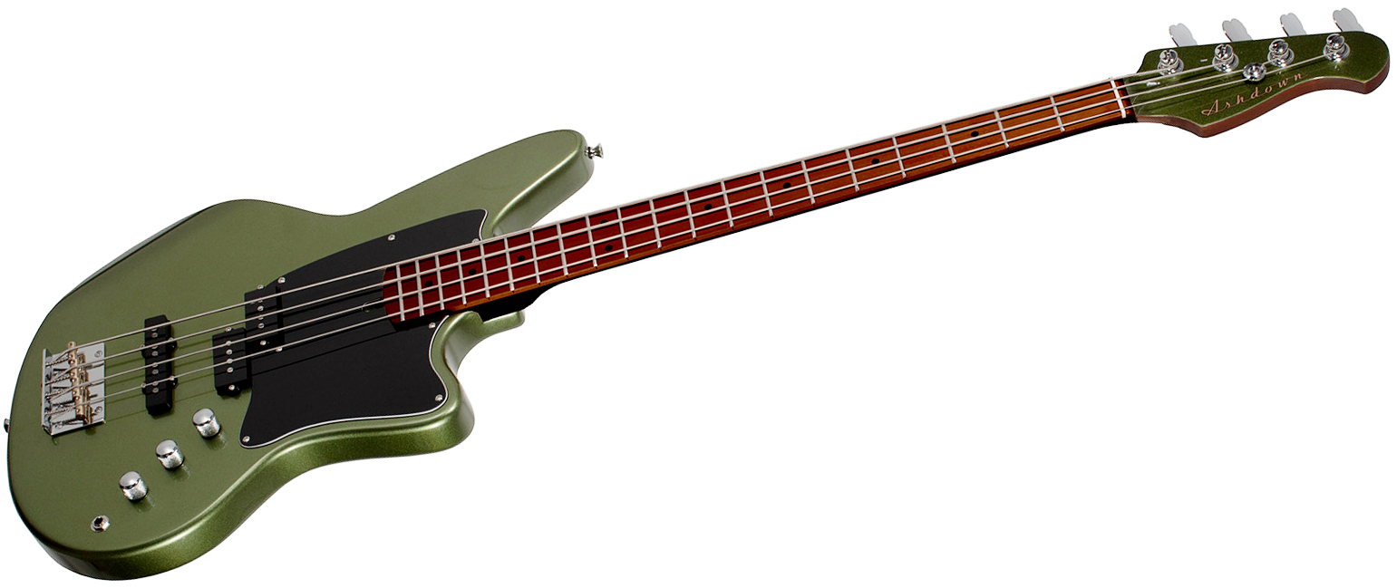 Ashdown The Saint Roasted Lh Gaucher Mn - Olive Green - Solid body electric bass - Variation 1