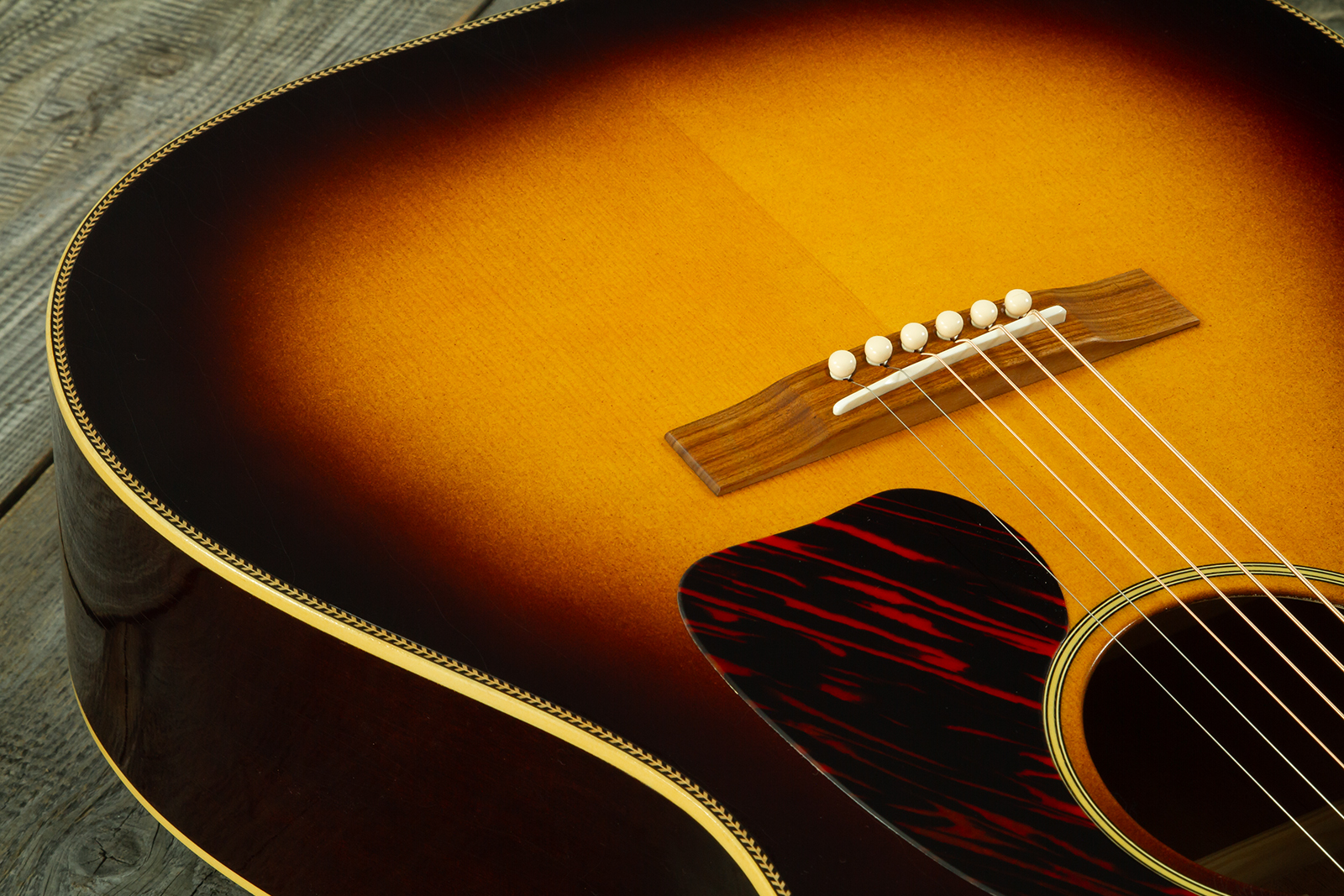 Atkin Custom Shop J43 Dreadnought Shsc Epicea Acajou Rw #4411 - Aged Sunburst - Folk guitar - Variation 3