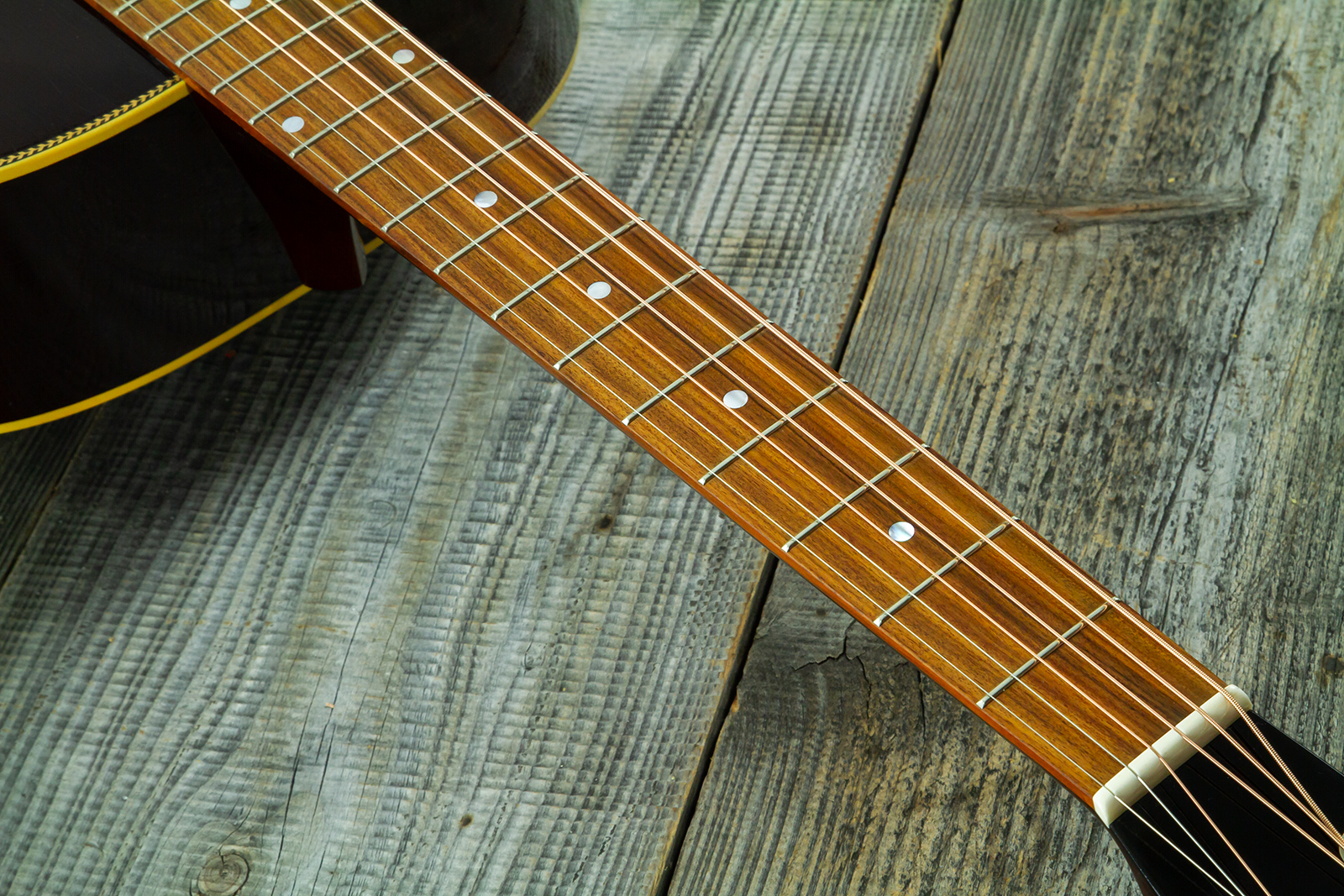 Atkin Custom Shop J43 Dreadnought Shsc Epicea Acajou Rw #4411 - Aged Sunburst - Folk guitar - Variation 5