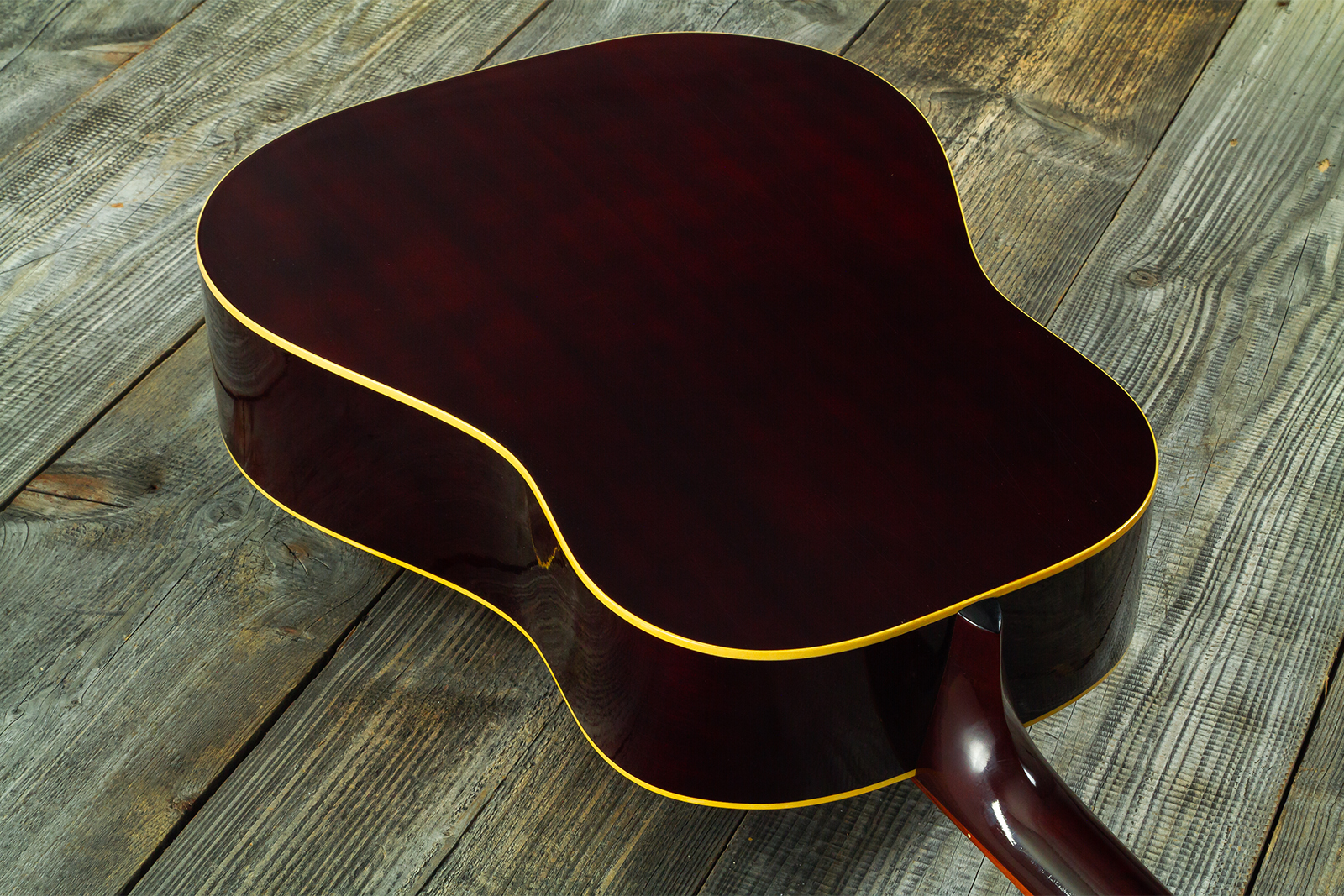 Atkin Custom Shop J43 Dreadnought Shsc Epicea Acajou Rw #4411 - Aged Sunburst - Folk guitar - Variation 7