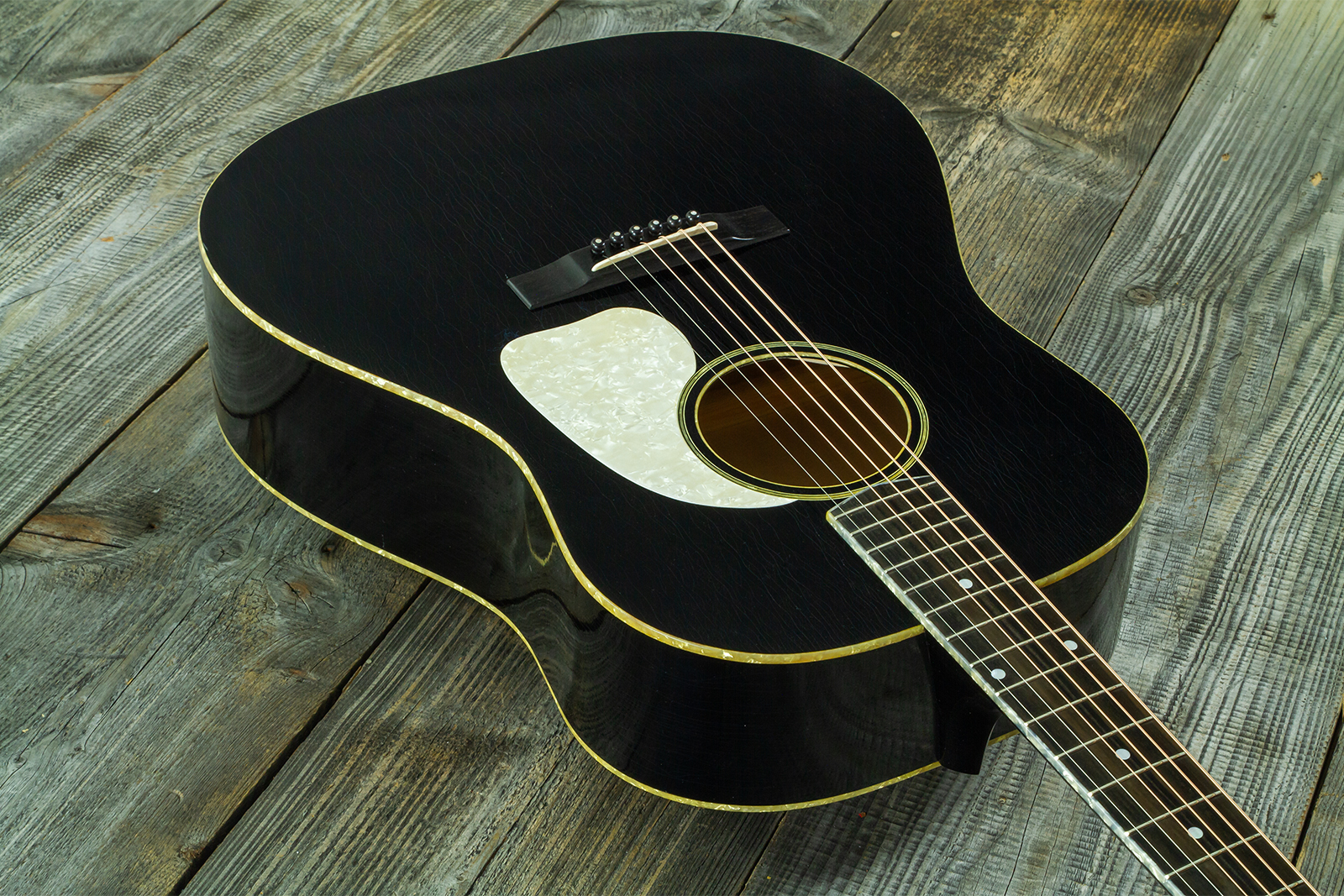 Atkin The Forty Three Dreadnought Shsc Epicea Erable Eb - Aged Black Pearl - Folk guitar - Variation 2