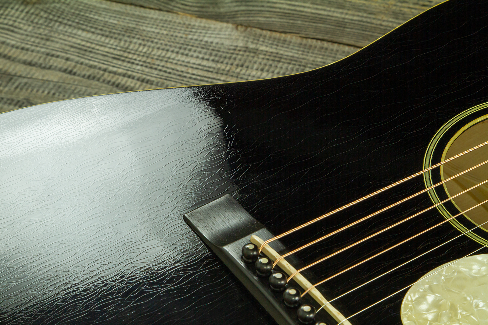 Atkin The Forty Three Dreadnought Shsc Epicea Erable Eb - Aged Black Pearl - Folk guitar - Variation 4