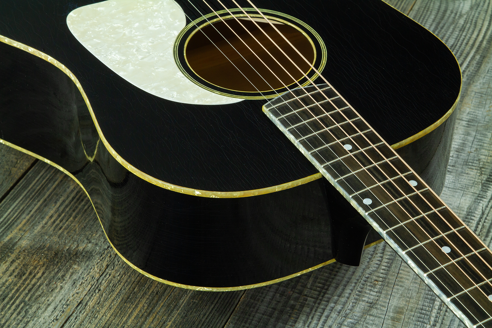 Atkin The Forty Three Dreadnought Shsc Epicea Erable Eb - Aged Black Pearl - Folk guitar - Variation 6
