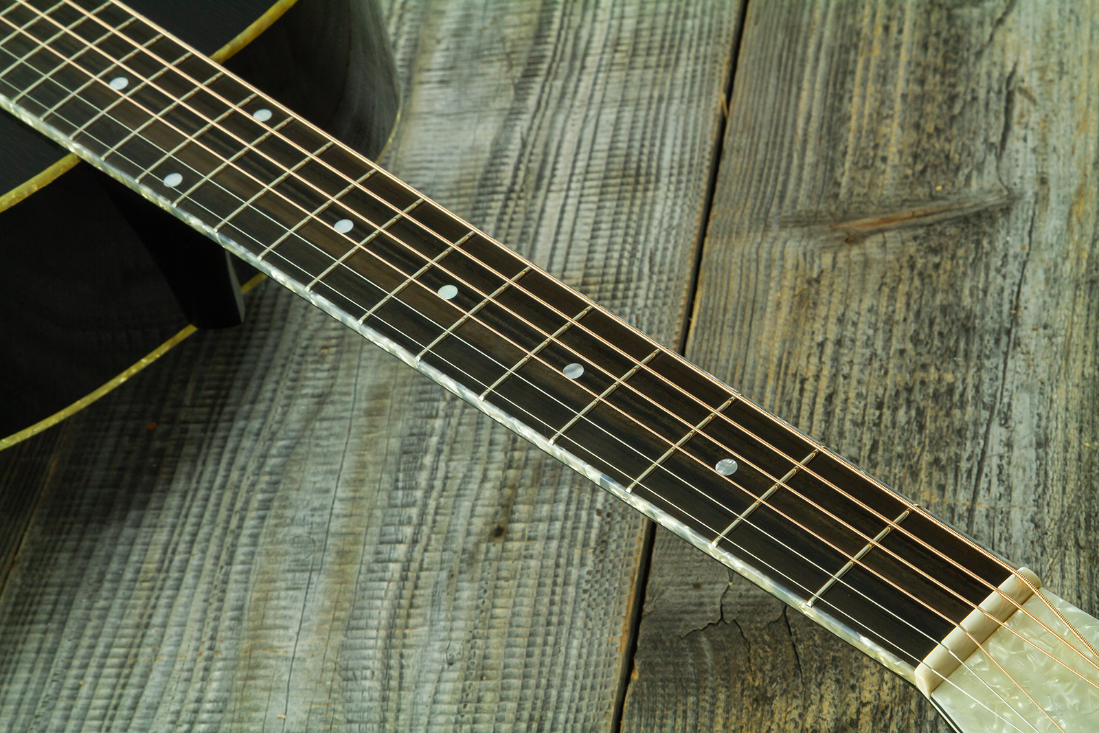 Atkin The Forty Three Dreadnought Shsc Epicea Erable Eb - Aged Black Pearl - Folk guitar - Variation 7