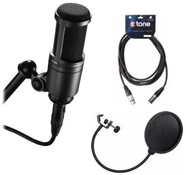 Audio Technica Pack At2020 + Filtre Anti-pop + Câble - Microphone pack with stand - Main picture