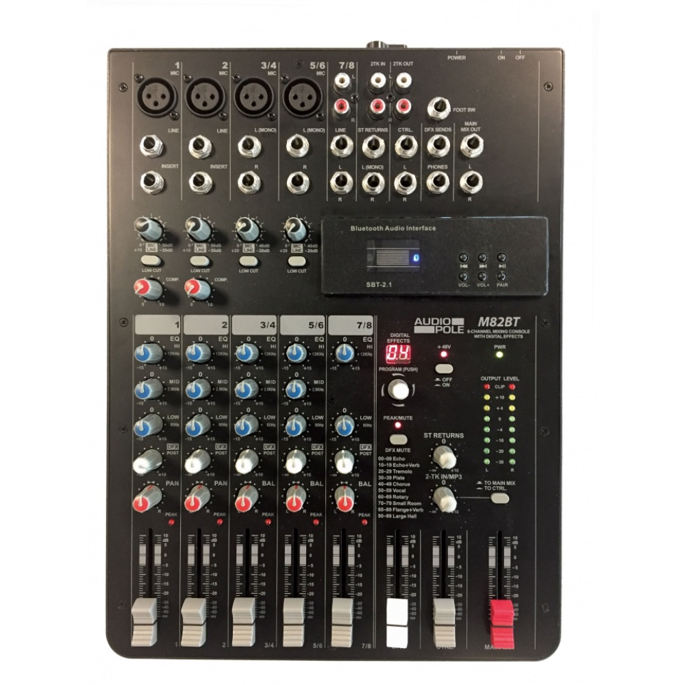 Audiopole M82BT Analog mixing desk