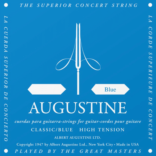 Augustine Guit. Classique Si 2eme Tension Forte Bleu - Nylon guitar strings - Main picture