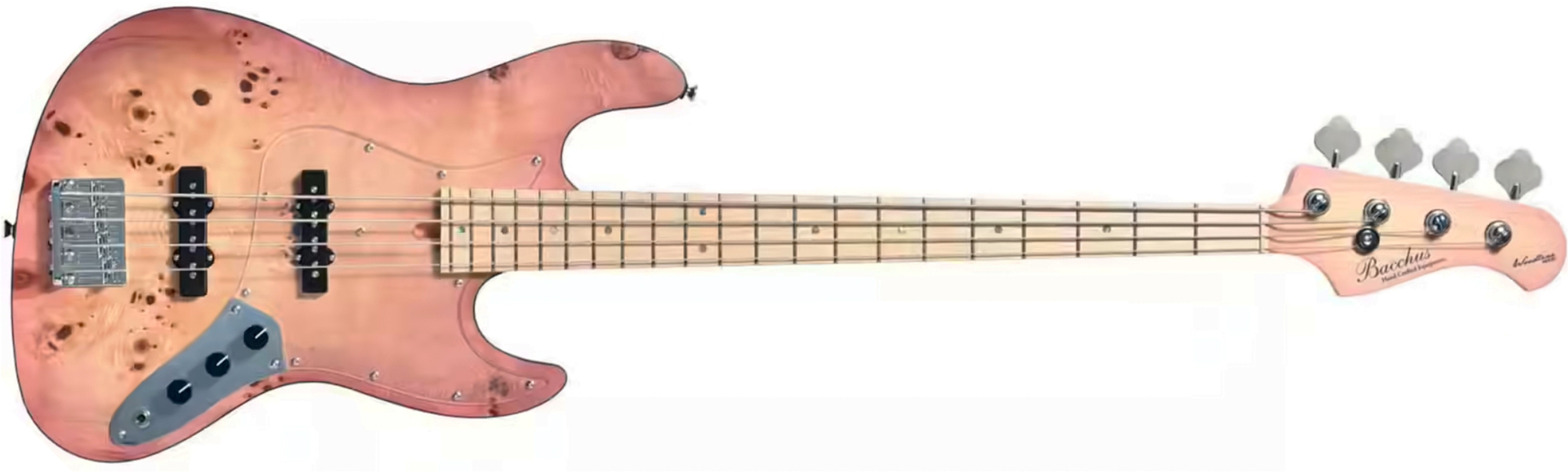 Bacchus Jt Wl4-bp/m Jap Tune Up Mn - Someiyoshino Pink Burst Satin - Solid body electric bass - Main picture