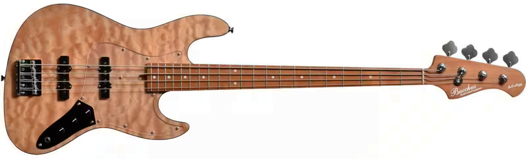 Bacchus Jt Wl4-qm Rsm/m Jap Tune Up Mn - Natural Satin - Solid body electric bass - Main picture