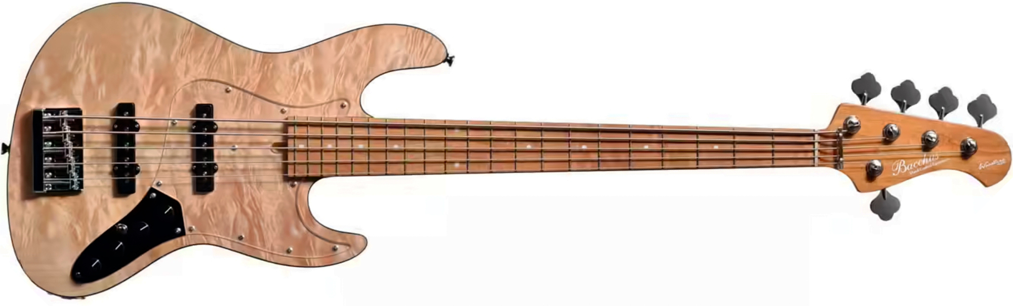 Bacchus Jt Wl5-qm-ac Rsm/m Jap Tune Up Active Mn - Natural Satin - Solid body electric bass - Main picture