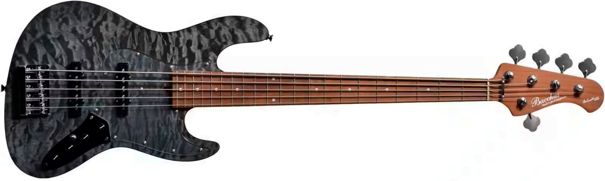 Bacchus Jt Wl5-qm-ac Rsm/m Jap Tune Up Active Mn - Black Satin - Solid body electric bass - Main picture