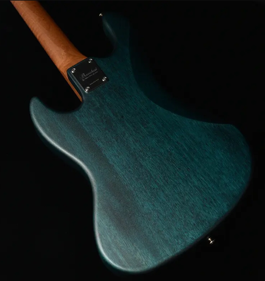 Bacchus Jt Wl4-qm Rsm/m Jap Tune Up Mn - Aqua Marine Blue Satin - Solid body electric bass - Variation 2