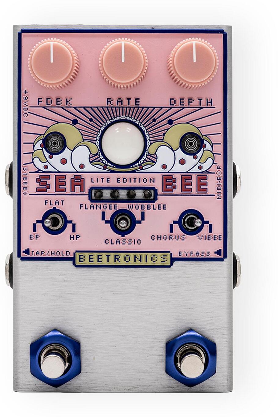 Beetronics Seabee Lite Pink Chorus - Modulation, chorus, flanger, phaser & tremolo effect pedal - Main picture