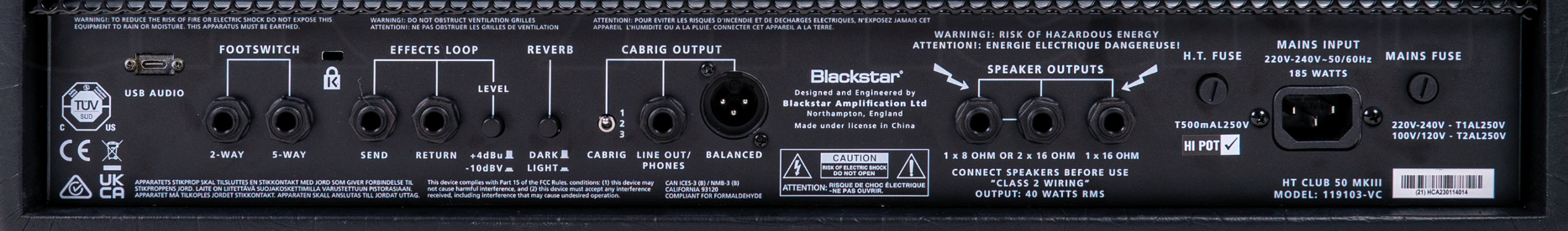 Blackstar Ht Venue Club 50h Mkiii Head 50w El34 - Electric guitar amp head - Variation 4