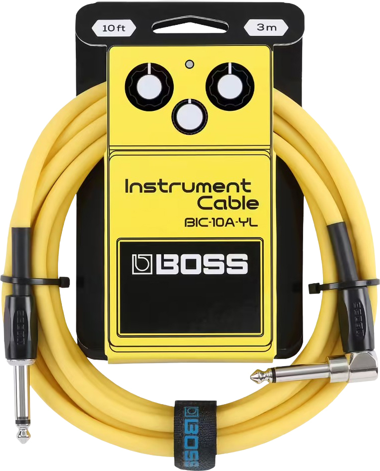 Boss Bic-10a-yl Cable Instrument Coude/droit 10ft Yellow - Cable - Main picture
