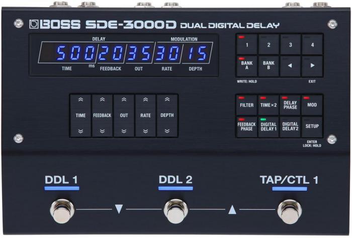 Reverb, delay & echo effect pedal Boss SDE-3000D