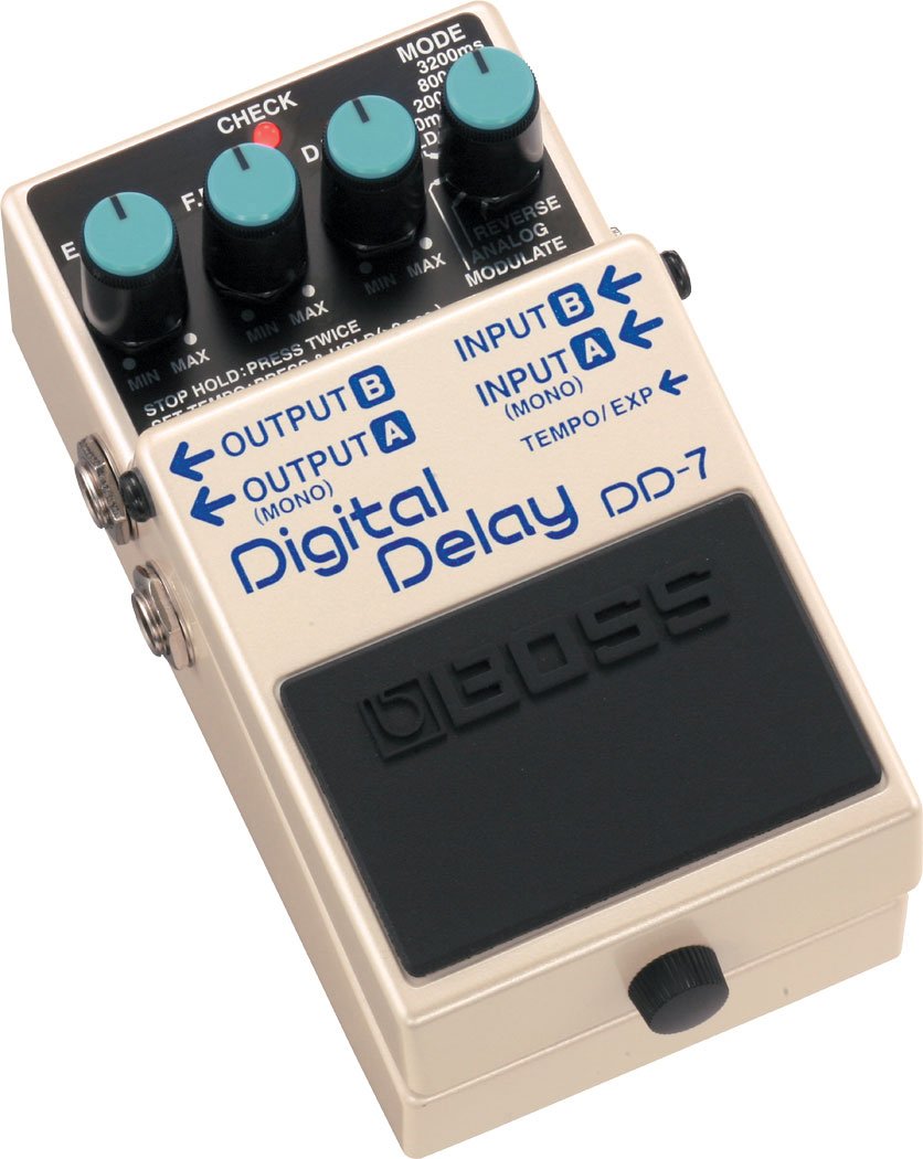 Boss DD-7 Digital Delay - white Reverb, delay & echo effect pedal