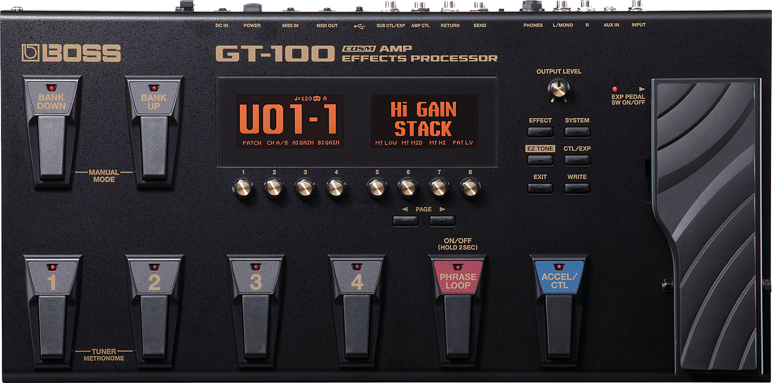 Boss Gt-100 V2.0 + Housse Gator - - Effect set for guitar & bass - Variation 1