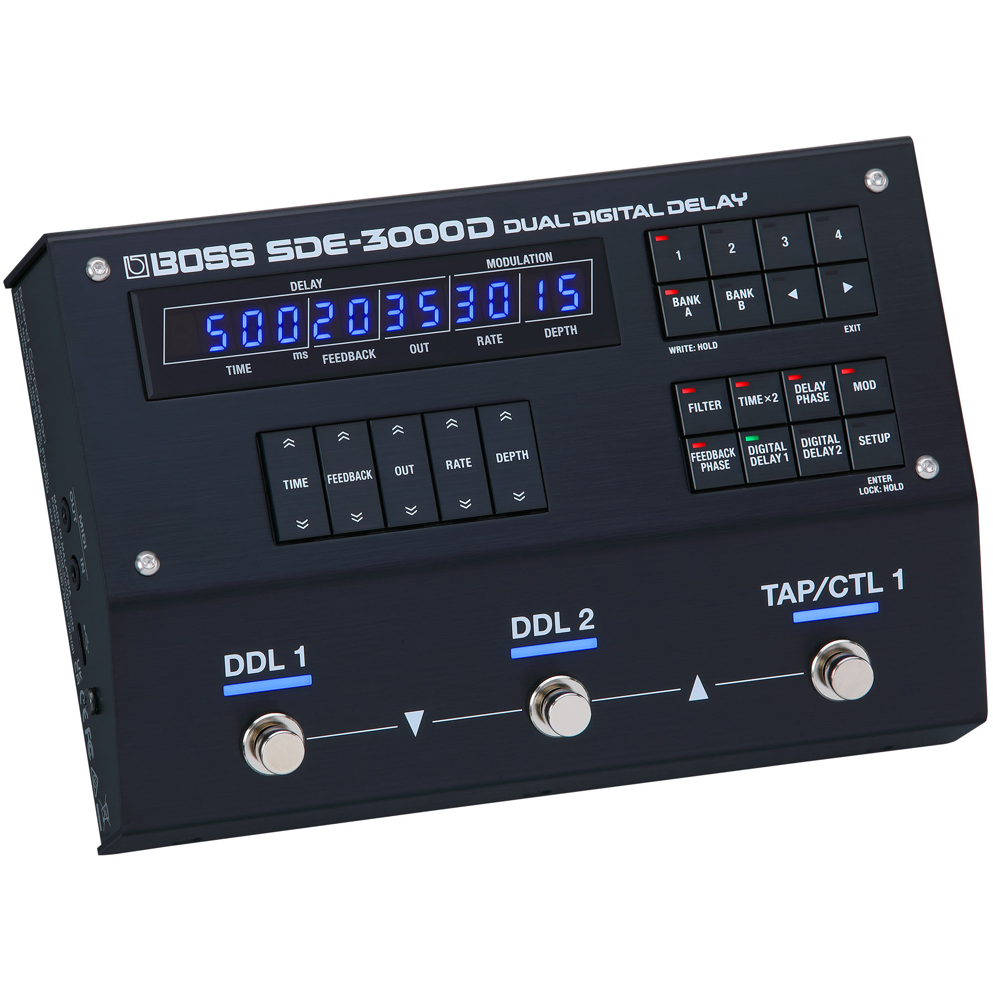 Boss Sde-3000d - Reverb, delay & echo effect pedal - Variation 4