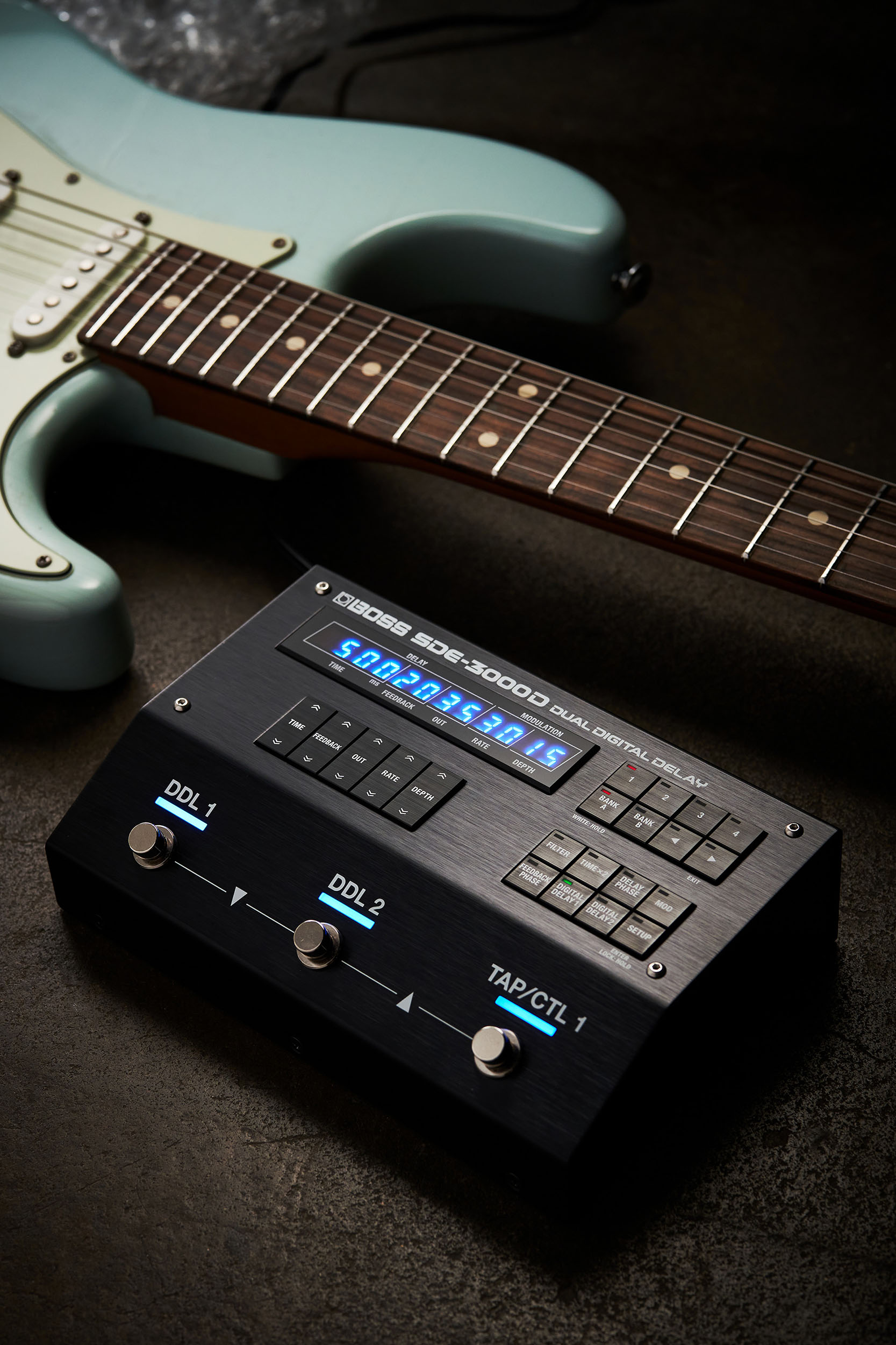 Boss Sde-3000d - Reverb, delay & echo effect pedal - Variation 6