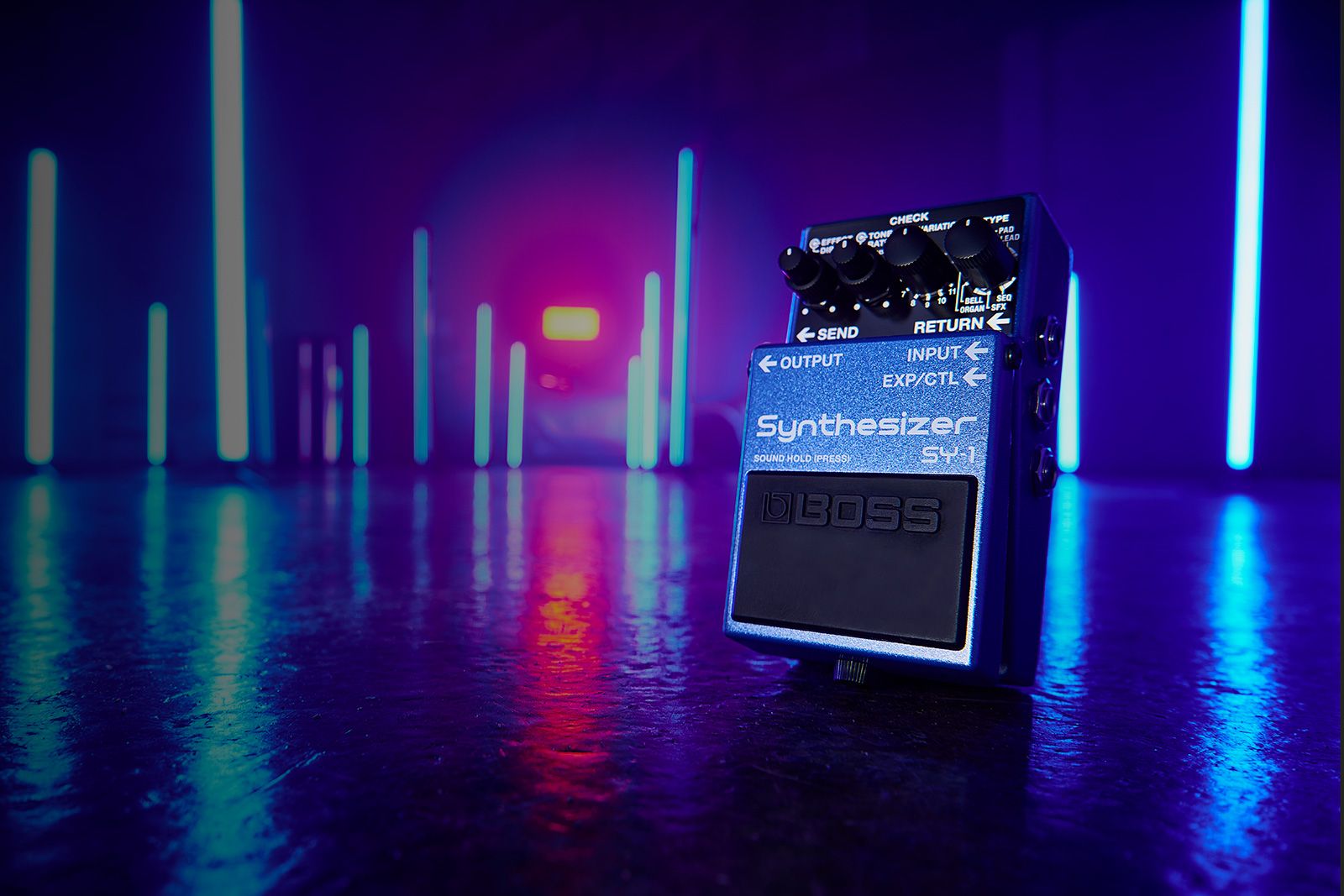 Forræderi Ikke vigtigt pad Boss SY-1 Synthesizer Modulation, chorus, flanger, phaser & tremolo effect  pedal