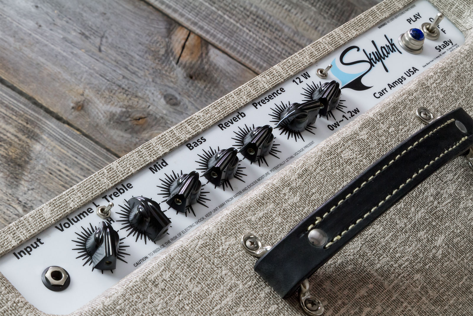 Carr Amplifiers Skylark 1-12 Combo 12w 1x12 6v6 Brown Gator/slub - Electric guitar combo amp - Variation 2