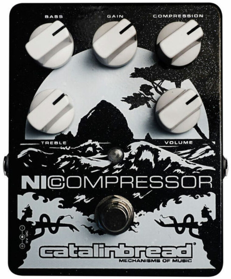 Catalinbread Nicompressor Silver On Black - Compressor, sustain & noise gate effect pedal - Main picture
