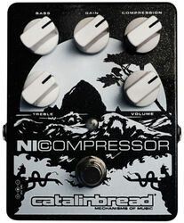 Compressor, sustain & noise gate effect pedal Catalinbread Nicompressor - Silver On Black
