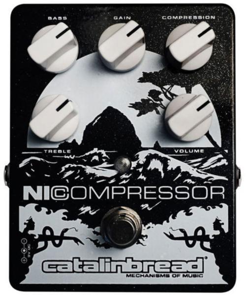Compressor, sustain & noise gate effect pedal Catalinbread Nicompressor - Silver On Black