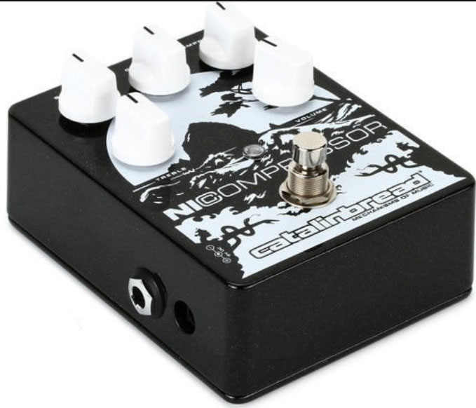 Catalinbread Nicompressor Silver On Black - Compressor, sustain & noise gate effect pedal - Variation 1