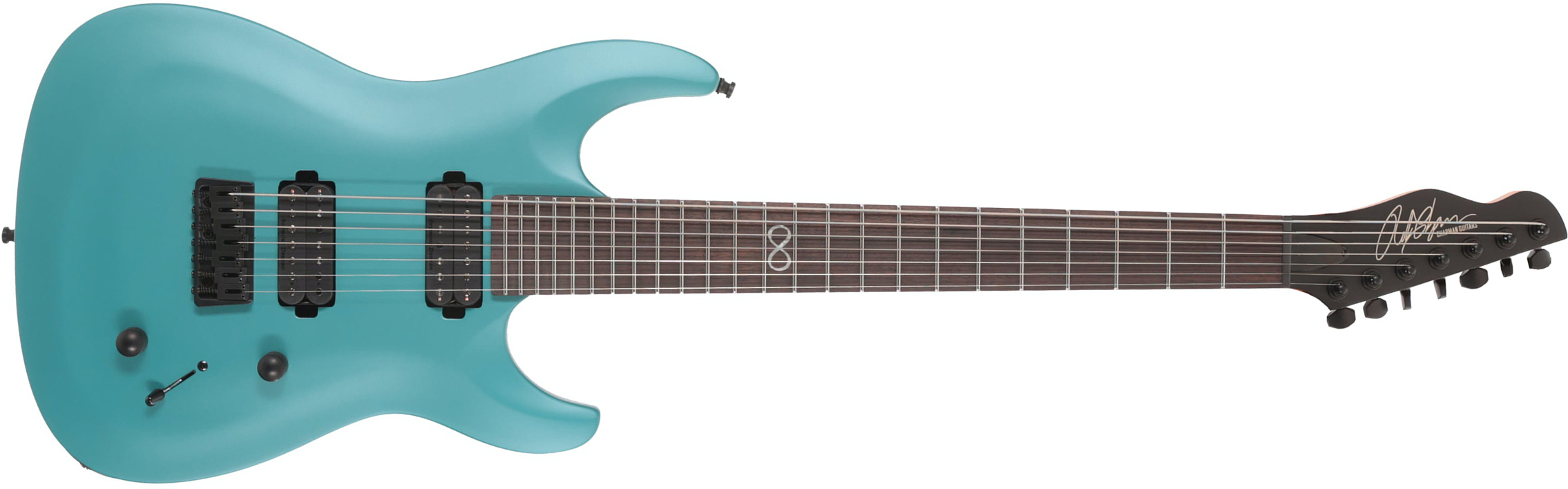 Chapman Guitars Ml1-7 Modern Pro 7c 2h Seymour Duncan  Ht Eb - Liquid Teal Metallic Satin - 7 string electric guitar - Main picture