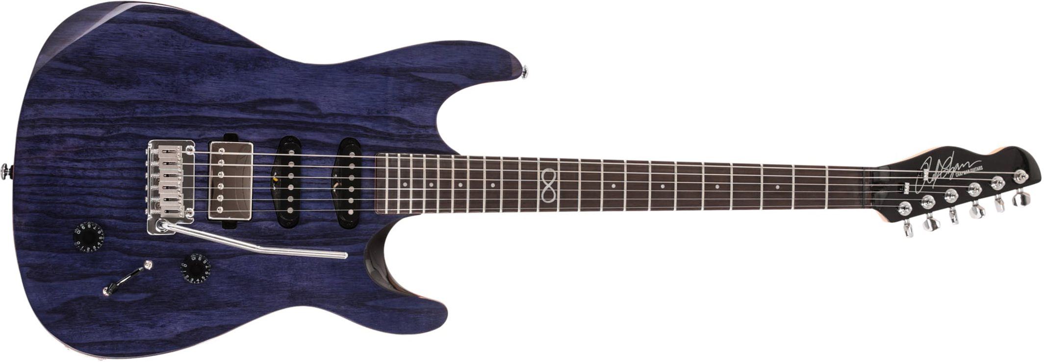 Chapman Guitars Ml1x Hss Trem Eb - Trans Deep Blue - Str shape electric guitar - Main picture