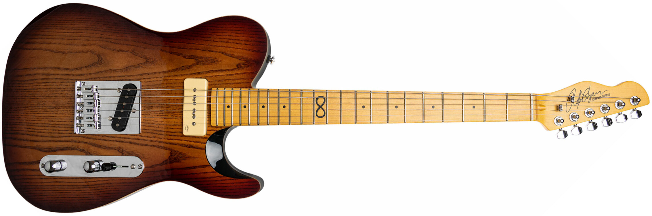 Chapman Guitars Ml3 Traditional Standard Sp90 Ht Mn - Tobacco Ash - Tel shape electric guitar - Main picture