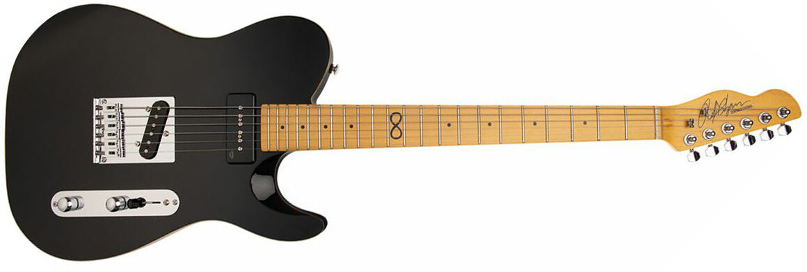 Chapman Guitars Ml3 Traditional Standard Sp90 Ht Mn - Gloss Black - Tel shape electric guitar - Main picture